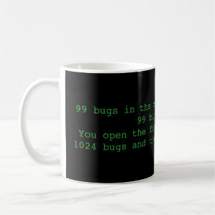 99 insectes dans le code, tasse drôle de