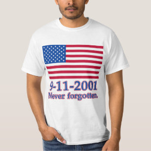 9-11-2001 T-shirts non jamais oubliés, boutons
