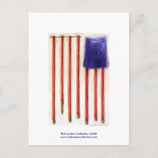 9/11 American Flag Firefighter Tribute Cartes post (Devant)