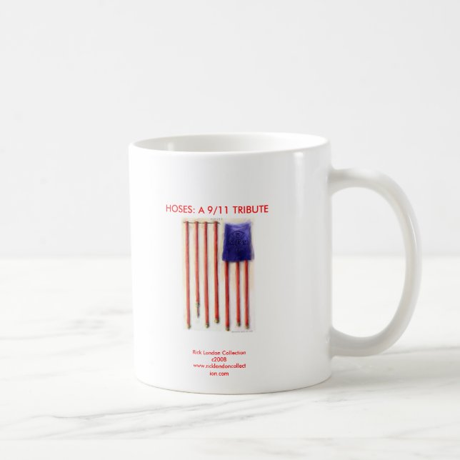 9/11 Drapeau américain Pompier café Mug (Droite)