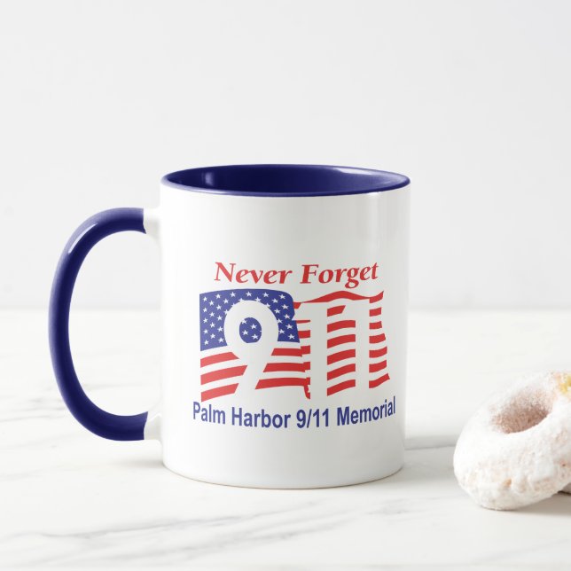 9-11 N'oubliez jamais Mug (Avec donut)