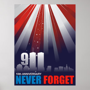9-11 septembre 11 10e anniversaire énorme Poster