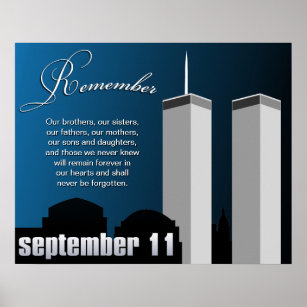 9/11 septembre 11 - Affiche du souvenir du CTE