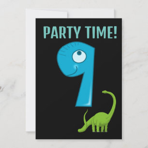 9 ANNIVERSAIRE 9E PARTIE DÎNER INVITATIONS