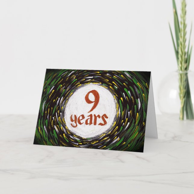 9 ans carte d'anniversaire/anniversaire de (Devant)