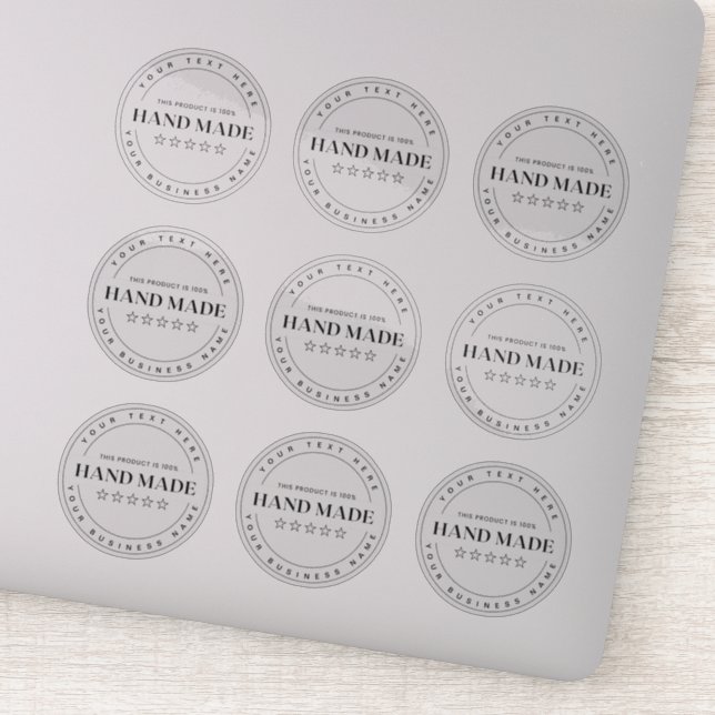 9 Petits Autocollants Transparent faits main pour  (Détail)