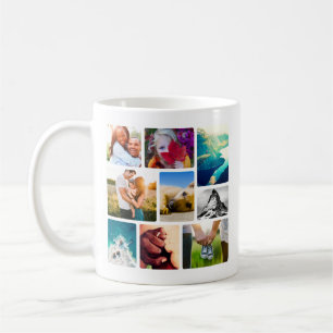 9 Photo Collage arrondi Mug