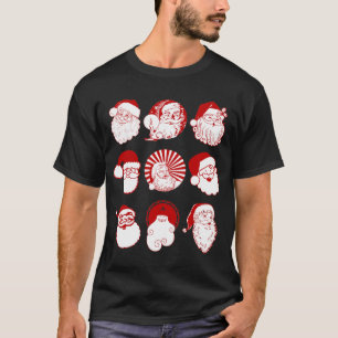 9 Santa - T-shirt court noir de la douille des
