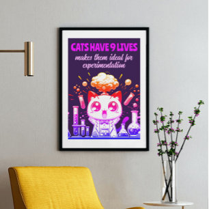 9 Vies de Whimsy : affiche d'expérience de chats c