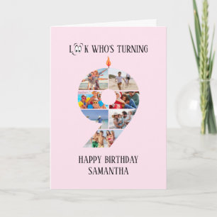 9e anniversaire Carte photo