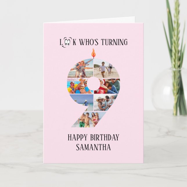 9e anniversaire Carte photo (Devant)