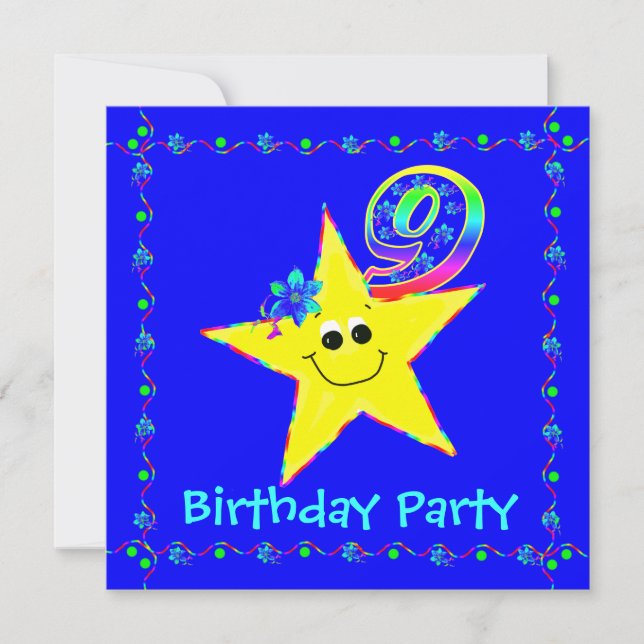 9e anniversaire des stars Invitations (Devant)