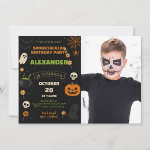 9e anniversaire Halloween Invitation Boo-Day éff