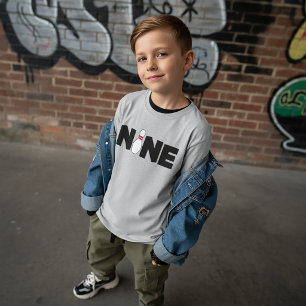 9e Bowling Anniversaire T-Shirt Enfants Âge neuf