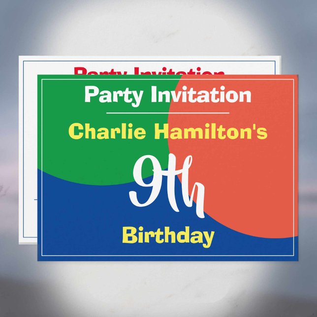 9e invitation anniversaire (Créateur téléchargé)