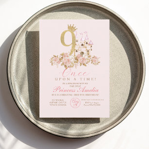 9e Invitation d'anniversaire de la petite princess