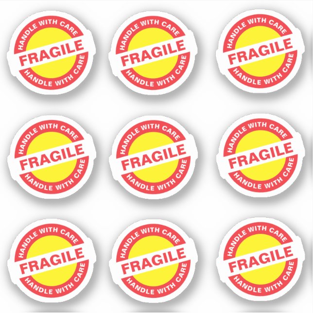 9PCS Autocollants Fragiles pour Ecommerce (Devant)