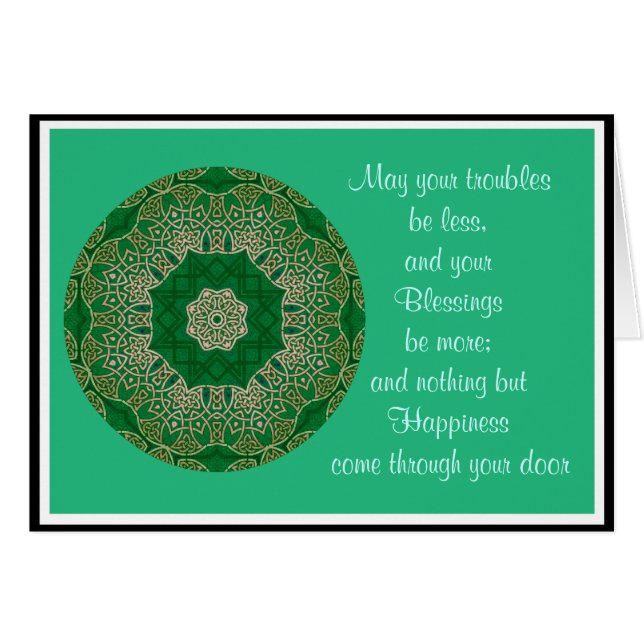 A35 noeud celtique Card.9 kaléïdoscopique (Devant horizontal)