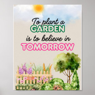 A4 Poster Pour Plante un jardin est croire en Tomo