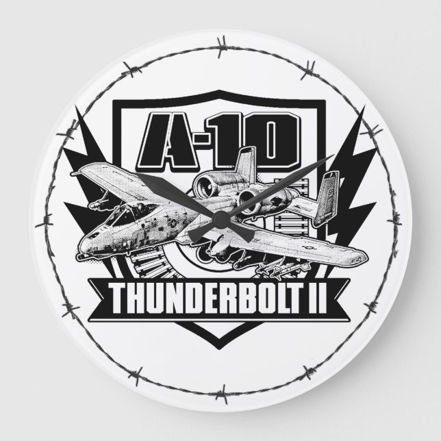 A-10 Thunderbolt II Grande horloge Mur Acrylique H (Recto)