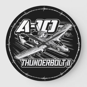 A-10 Thunderbolt II Grande horloge Mur Acrylique H
