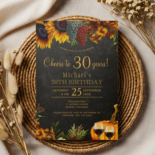 À 30 ans, célébrons l'automne - invitation pour un (Créateur téléchargé)