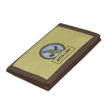 Peregrine Falcon foncé Khaki TriFold Portefeuille 