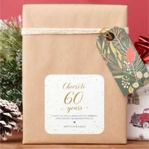 À 60 Ans Autocollants Cadeaux Étiquettes - GAC360