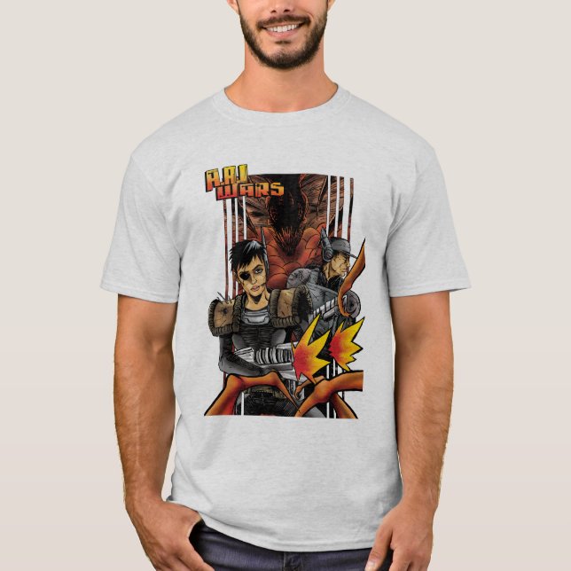 A.A.I. Wars image ash gris t-shirt (Devant)