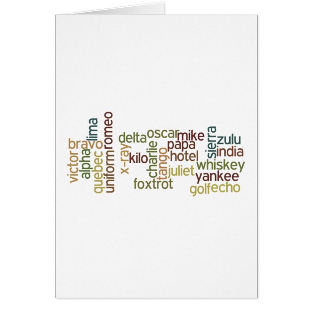 A à téléphonie d'alphabet phonétique de Z (Wordle) (Devant)