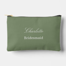 Élégante pochette d'accessoires Sage Green Bridesm
