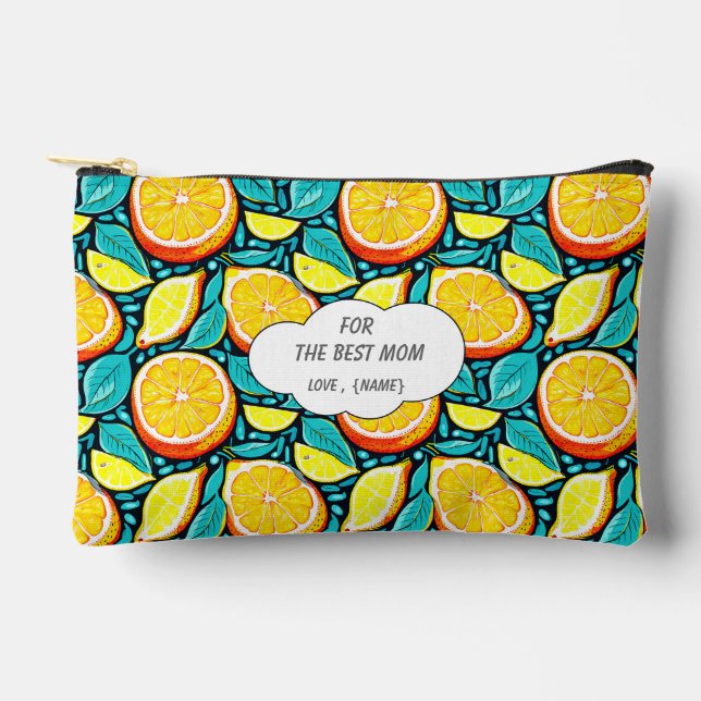 À Accessoires Meilleure Maman Pochette Citron – Design Citron Pe (Recto)