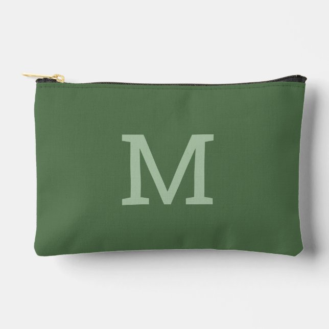 À Accessoires Monogramme vert Sage Pochette de maquillage access (Recto)