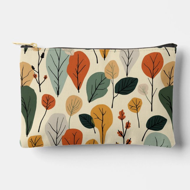 À Accessoires Petite pochette avec feuilles d'automne motif (Recto)