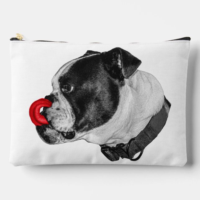 À Accessoires Pochette accent rouge Bulldog (Recto)