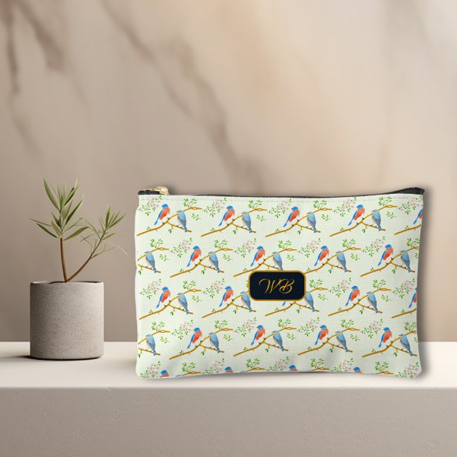 À Accessoires Pochette Accessoire Bluebirds Vert Pâle (Créateur téléchargé)