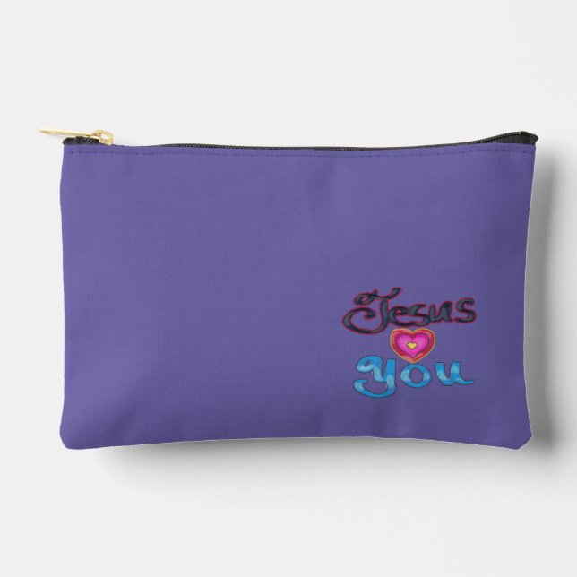 À Accessoires Pochette Accessoire Chrétien Jésus Vous Aime  (Recto)