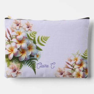 À Accessoires Pochette Accessoire Fleurs d'Hibiscus et de Plumer