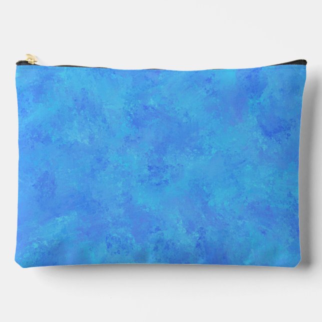 À Accessoires Pochette Accessoire Grande Motif Abstrait Bleu (Recto)