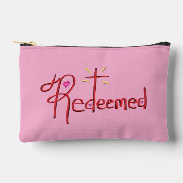 À Accessoires Pochette Accessoire Noire et Rose ‘Rachetée’ (Recto)