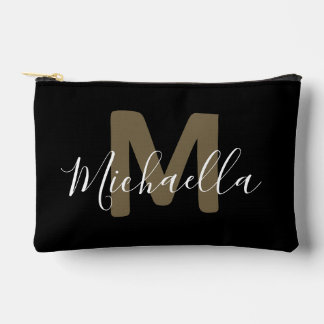 À Accessoires Pochette Accessoire Petite Monogramme Noir & Or