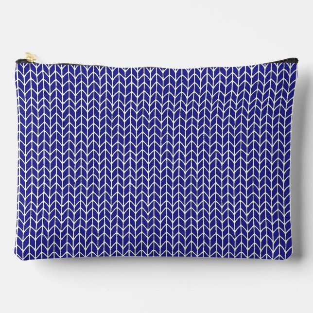 À ACCESSOIRES POCHETTE ACCESSOIRE TAILLE GRANDE EN MAILLE BLEU R (Recto)