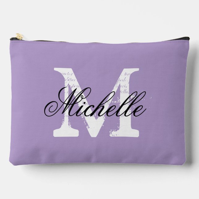 À Accessoires Pochette accessoire violet lavande avec monogramme (Recto)