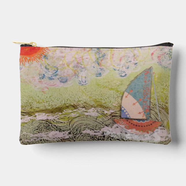 À Accessoires Pochette Accessoire - Voilier Art Déco (Recto)