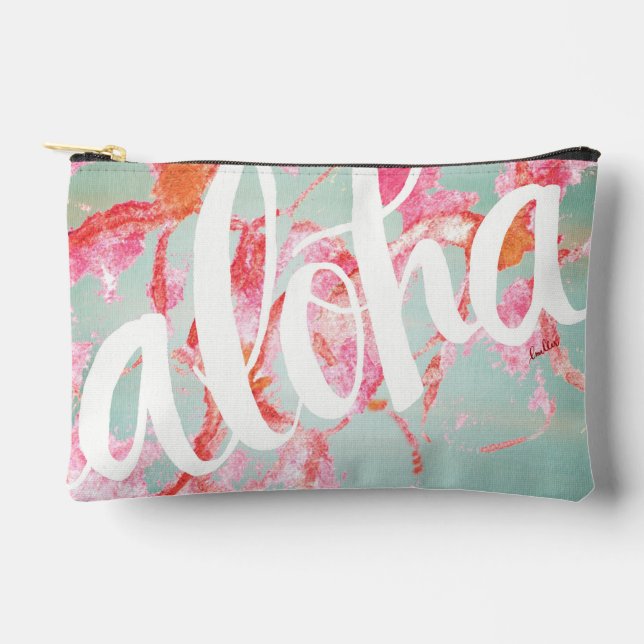 À Accessoires Pochette aquarelle Aloha (Recto)