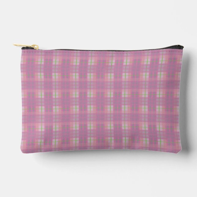 À Accessoires Pochette carreaux rose (Recto)