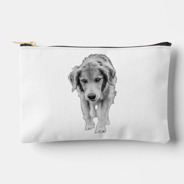 À Accessoires Pochette chic avec jeune retriever (Recto)