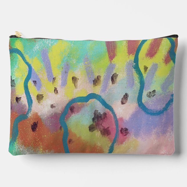 À Accessoires Pochette d'accessoires d'art abstrait funky (Recto)
