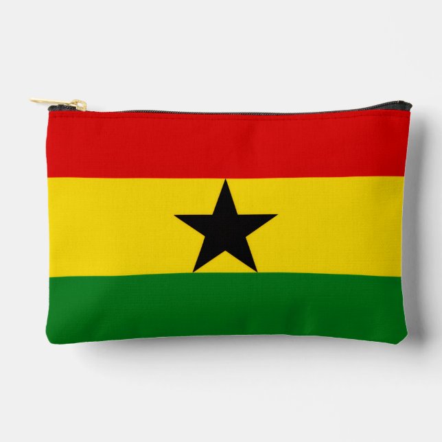 À Accessoires Pochette d'accessoires de drapeau du Ghana (Recto)