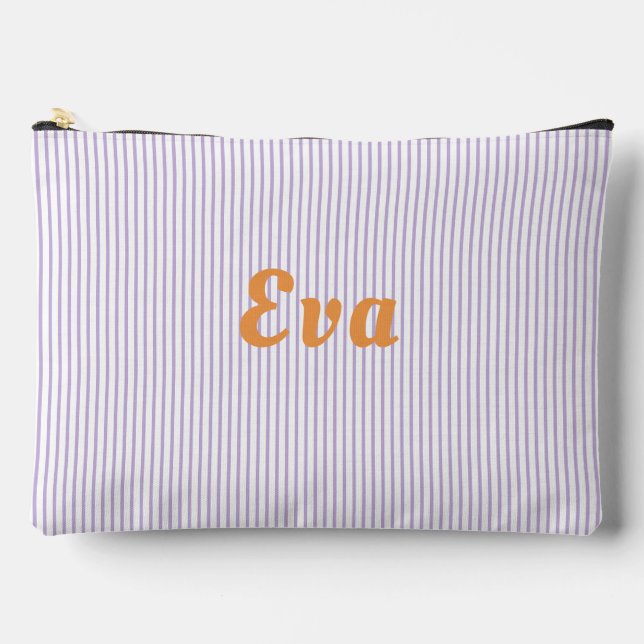 À Accessoires Pochette d'accessoires en lettres orange rayées vi (Recto)